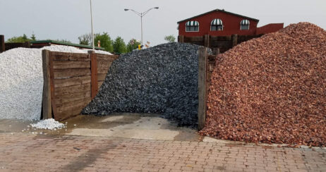 Piles of bulk rock