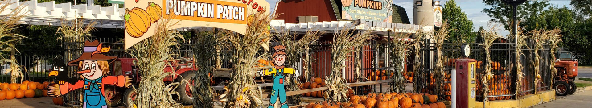 Landscape supply yard aerial view