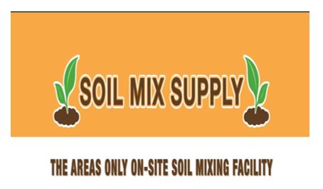 Landscape supply yard aerial view