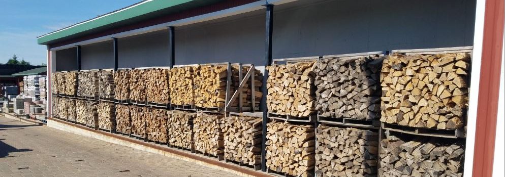 Landscape supply yard aerial view