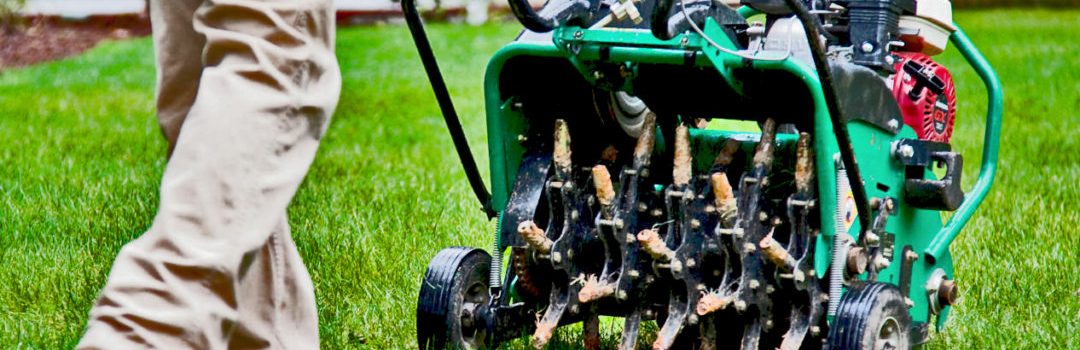 Landscape supply yard aerial view